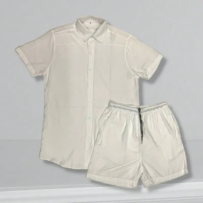 Conjunto Masculino em Viscose Camisa e Shorts Emporium