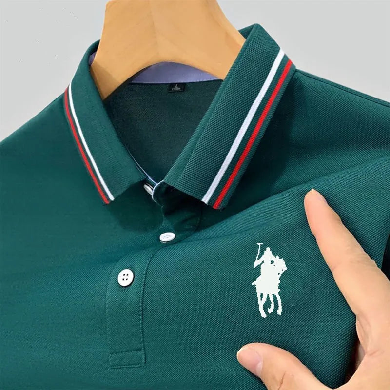 Camisa Masculina Polo Casual Simples Manga Curta - Lojas Azen