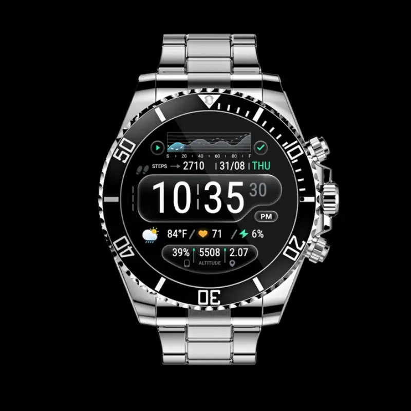 Smartwatch Masculino Relógio Inteligente Aço Inox Iron Force Pro