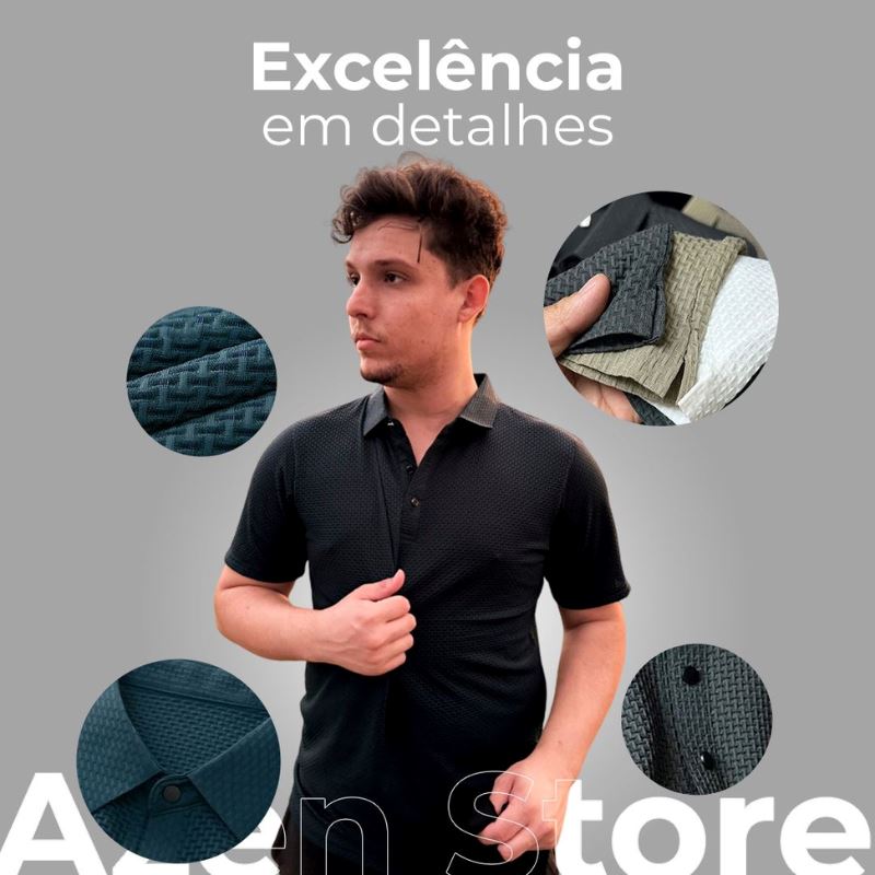 Camisa Masculina Polo Premium Elegant™ Compre 1 e Leve 2 AzenStoree 