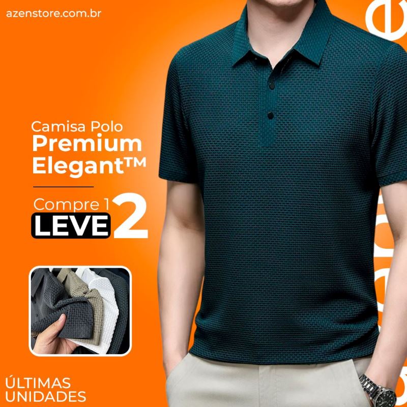 Camisa Masculina Polo Premium Elegant™ Compre 1 e Leve 2 AzenStoree 