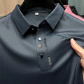 Camisa Polo Masculina de Seda Gelada Bronks AzenStoree Azul PP 