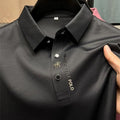 Camisa Polo Masculina de Seda Gelada Bronks AzenStoree Preto PP 