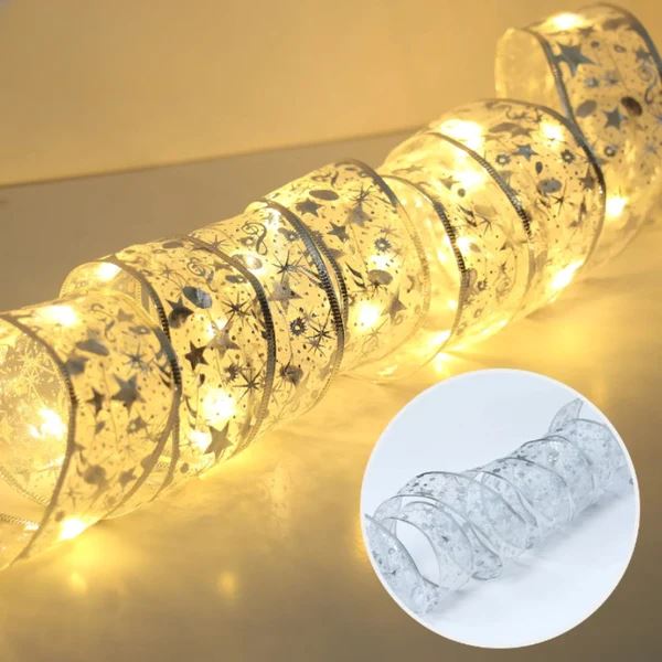 Fita Led para Árvore de Natal AzenStoree 1 Metro Prata / Luz quente 