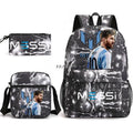 Kit Escolar do M10 Com 3 Peças - Mochila, Bolsa de Ombro e Estojo