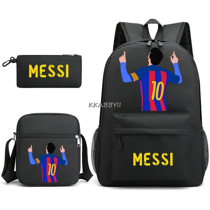 Kit Escolar do M10 Com 3 Peças - Mochila, Bolsa de Ombro e Estojo