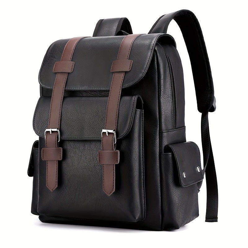 Mochila Executiva Masculina Retro em Couro