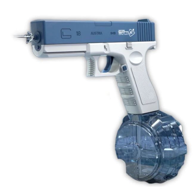 Pistola de Água Elétrica ThunderSplash AzenStoree Azul Carregador de Tambor 