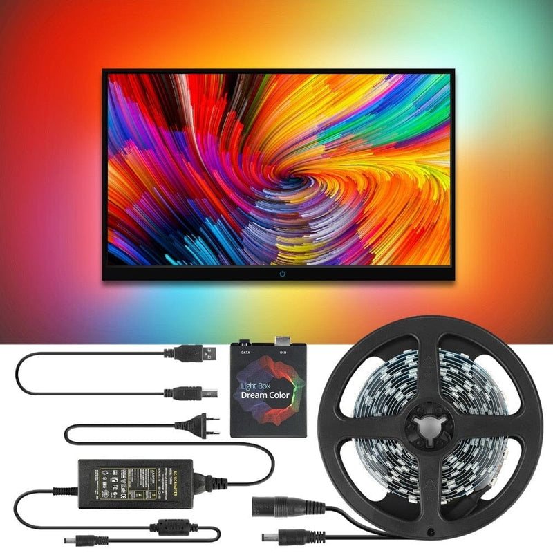 Transforme sua experiência de entretenimento com a Luz LED AMBILED da Azen Store! Esta luz inteligente é perfeita para TV, gamer ou cama, proporcionando uma imersão visual única. Experimente cores vibrantes e atmosfera envolvente como nunca antes. Garanta a sua agora e eleve seu espaço de entretenimento para outro nível. Estoque limitado, não perca tempo!