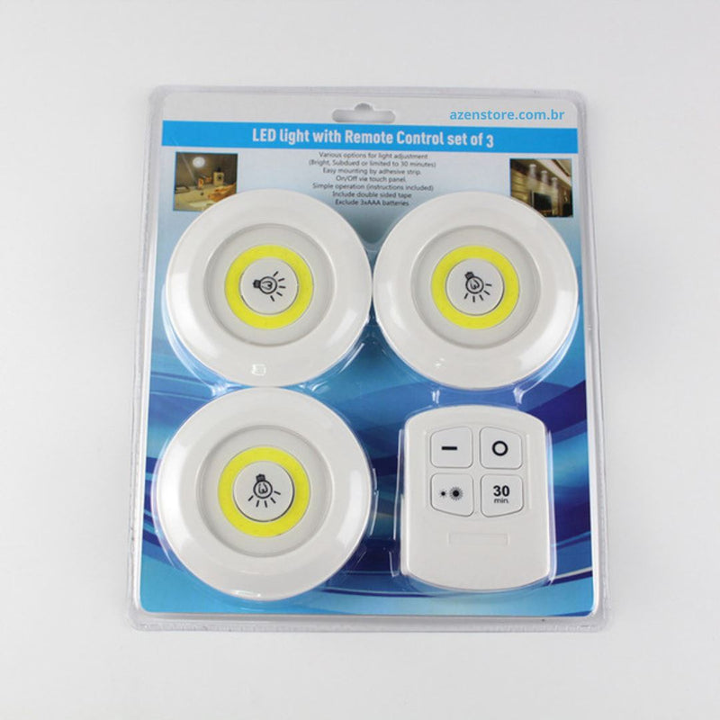 Compre 3 Leve 6 Lâmpadas de Led - Sem Fio Com Controle Remoto casa e cozinha 26 AzenStoree 