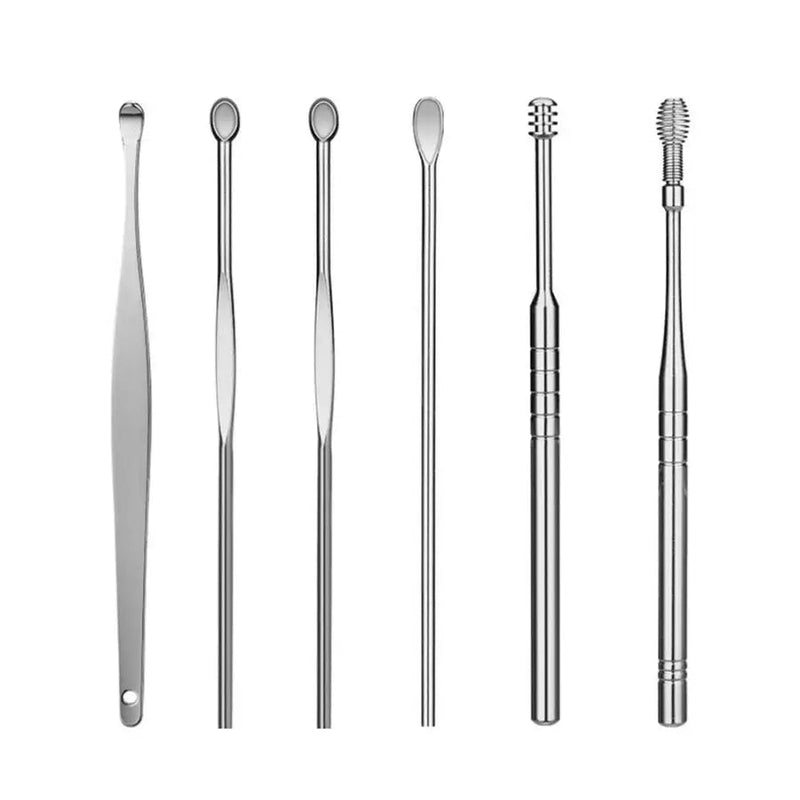 Removedor Cera De Ouvido Kit 6 Peças Aço Inox Limpeza - Ear Cleaner™ SD22 Vendido e entregue por 