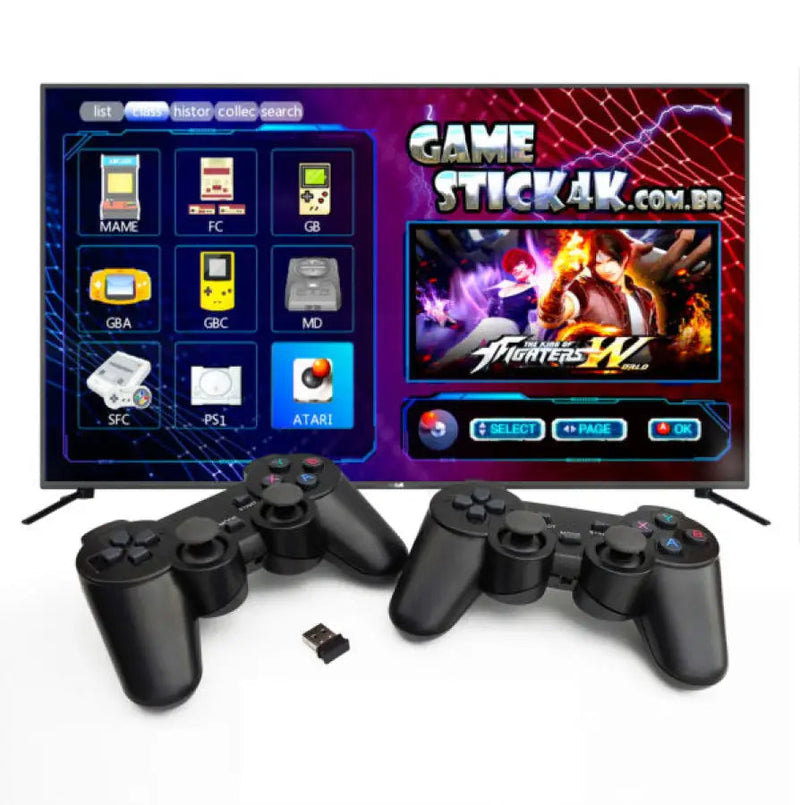 Video Game Stick Retrô Original 4k 10000 Jogos 64G - Emulador Arcade™ EL31 Vendido e entregue por 